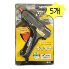 오공 핫멜트 글루건 대형 11mm x 5개, 1개