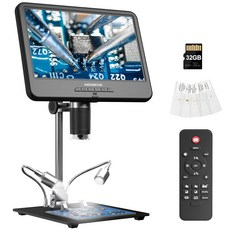 Andonstar AD210 10.1인치 LCD 디지털 현미경 전자 수리용 납땜 빛이, 1개
