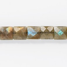 【杰鴻】拉長石切角平邊正方形寶石珠珠DIY手工材料 8-12MM, 1個, 12mm