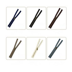 CRB 005 탐나요 빈티지 3호 니켈 지퍼 메탈 철 바지 가방 파우치 지퍼, 1세트, 멀티20cmX6개