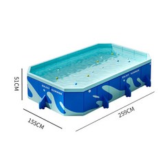 접이식 풀장 간이 수영장 펜션 마당 야외 물놀이 가정용, 1개, 2.6m 접이식 풀장