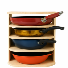 원목 후라이팬 정리대 4단, 1개