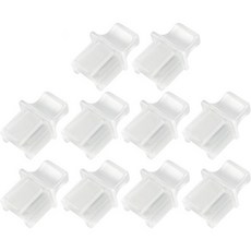 80개 RJ45 방진 커버 캡 보호 플러그 실리콘 스톱퍼 컴퓨터 라우터 스위치 암포트 이더넷 허브검정색, Clear