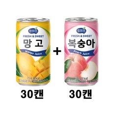 대일 참맑은 망고 175ml + 대일 복숭아 175ml, 60개