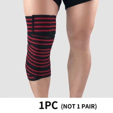 푸쉬업바 피트니스 가압 스트랩 헬스장 무게추 리프팅 훈련 탄성 붕대 다리 무릎 랩 1PC, 01 One Size, 02 빨간