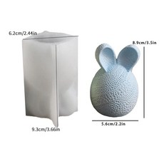 줄무늬 계란 토끼 양초 실리콘 금형 부활절 달걀 수제 테라피 석고 에폭시 수지, 01 Only Mold-A, 1개