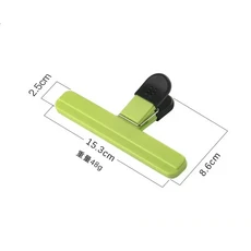 칩클립 음식 보관용 대형 봉투용 스낵 가정 및 사무실용 플라스틱 고강도 밀봉, 02 green 15cm