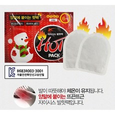 지니엠앤디 따뜻한 붙이는 발핫팩 군용 여행용 발난로, 10개