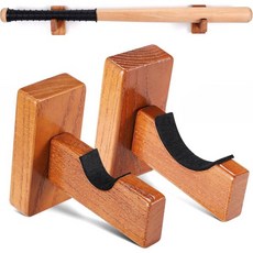 야구 배트 티볼 시합용 성인 TOBWOLF 2PCS 월 마운트 견고한 나무 홀더/행거 디스플레이 또는 보관에 완벽한 소프트볼 케이스 - 라이트 브라운, 6 Wall Mount Bra ets Ligh