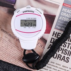 運動碼表 運動碼錶 電子碼錶 計時碼表 計時碼錶 電子碼表 田徑碼錶 計時器 碼錶 【高清屏顯】碼表計時器學生訓練跑步, 1個, 码表-白色