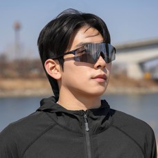 스틸리즘 러닝 스포츠 선글라스 고글 초경량, 1개, 실버 그레이