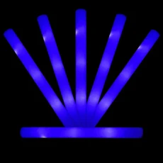 LED 라이트 업 폼 스틱 스폰지 야광 스틱 야광 파티 용품 결혼식 생일 레이브 콘서트 40 개, 04 10PCS, 07 Blue