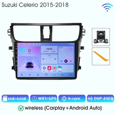 2din 안드로이드 15 자동차 라디오 Carplay 지능형 시스템 스즈키 Celerio 2015-2018 멀티미디어 스테레오, 11 WIFI 4 64G