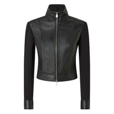 핀코 레더 패널 코트