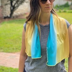 쿨링 타월 피트니스 SHAKEitCOOL 확장형 사이즈 리시하게 시원하게 유지하세요 열 완화 부드럽고 가벼운 자외선 차단 세척이 간편함 자전거 타기 하이킹 달리기 요가 골프 정, 오렌지 블루 옴브레