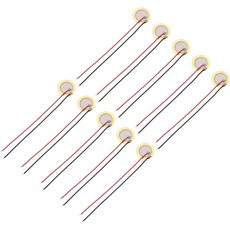 uxcell 10Pcs 압전 디스크 35mm 기타 버저 드럼 어쿠스틱 픽업 트랜스듀서 트리거 마이크, 27mm