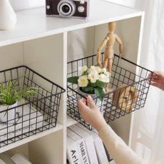 하이호프 깔끔수납 소품 정리함 다용도 와이어 바스켓, 1개, 블랙