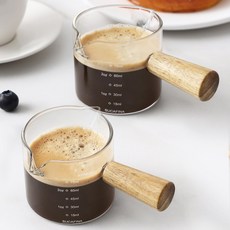 1+1 내열유리 에스프레소 커피 샷잔 110 ml 2개, 110ml 샷잔 2개, 1세트