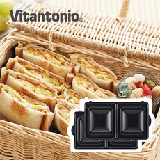 Vitantonio鬆餅機熱壓吐司烤盤，輕鬆製作美味早餐與點心, 2個