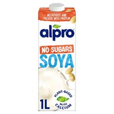 영국 알프로 Alpro Soya Unsweetened Long Life Drink 소야 언스위티드 롱 라이프 드링크 음료, 2개, 1L