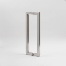 강화도어 손잡이 20x20각 스텐 실버 무광 상가 유리문 철문 목문 장볼트 1조(앞/뒤 손잡이), 1개