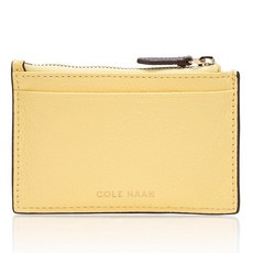 Cole Haan 여성용 카드 케이스 지퍼 포함 Pale Banana 129525