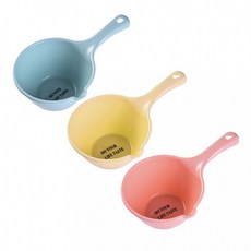 [PK] 욕실 세척 손잡이 다용도 물바가지 플라스틱, 핑크, 1개