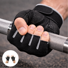 모어픽 손바닥 보호 그립력 강화 헬스 장갑, 1개, 블랙