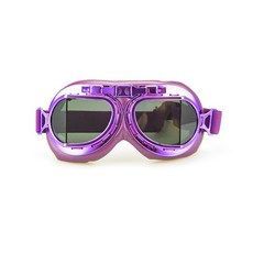 CRG Sports 빈티지 에이비에이터 파일럿 스타일 오토바이 크루저 스쿠터 고글 T08 T08BCB - 페어런트, 퍼플 틴트