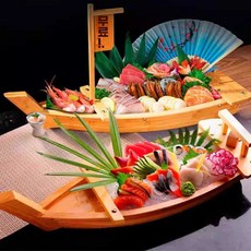 생선회 회접시 일식 이자카야 생선접시 레스토랑 특수, 1개, 80x27cm 수제
