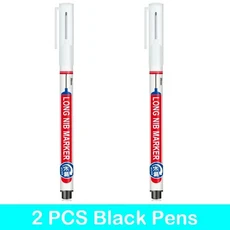 타일시트지 금속 천공 펜용 다목적 헤드 마커 긴 펜촉 깊은 구멍 목공 장식 미술 용품 20mm 1/5 PCs, 2 PCS Black Pens