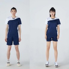 배구 유니폼 여자 여성 핸드볼 탁구 운동복 바지 단체복 테니스 스포츠 커플 배드민턴 트레이닝 의류 티셔츠 옷 세트, 여자 L