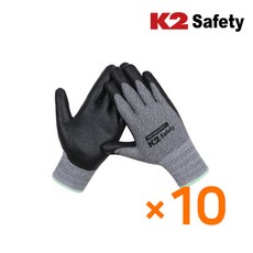 k2 하이터치1 10개 스마트폰 터치 NBR 장갑 코팅장갑, 멜란지 그레이, 1세트