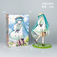 初音未來田園風手辦動漫二次元美少女模型擺件景品桌面裝飾