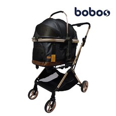 bobos X9L超跑寵箱分離式寵物推車 單手秒收寵物推車, 1個, 經典黑