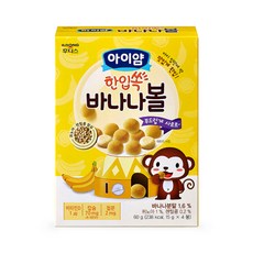아이얌 일동후디스 한입쏙 바나나볼, 1개, 60g, 바나나맛