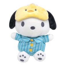 산리오 꿀잠 포차코 중형 인형 애착 잠옷, 1개, 25cm