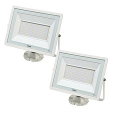 씨티오 방수 LED 투광기 투광등 100W 간판등 IP65 화이트 주광색, 2개