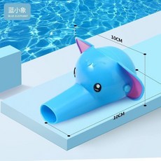 朱顔辭鏡 水龍頭套嘴延伸器 加長卡通可愛防濺水寶寶洗手接水嘴導水槽通用, 卡通藍小象, 1個