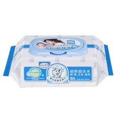 貝恩 Baan嬰兒柔濕巾80抽，純水無添加，溫和呵護寶寶肌膚, 1個, 80抽