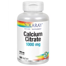 Solaray 檸檬酸鈣素食膠囊 1000mg, 120顆, 1罐