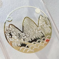 왕에 반하다 골드 일월오봉도 전통 문양 메탈 스티커, 1개, 1개입, 단일