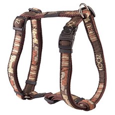 Rogz 팬시 드레스 스몰 3/8" 젤리 빈 조절 가능한 패션 강아지 H-하네스 레드 Rogz 본 디자인, Brown