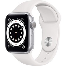 애플워치 밴드 스포츠 피트니스트래커 Apple Watch 시리즈 6 GPS 40mm - 흰색 밴드가 있는 실버 알루미늄 케이스 리퍼, 애플워치 밴드 스포츠 피트니스트래커 Apple Watc
