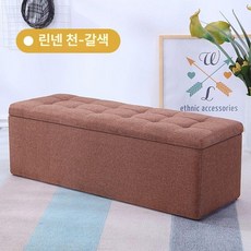 의류 신발 서랍 캐비닛 박스 쇼파 수납 스툴 수납의자, 가로 120 세로 40 높이 40 수납 3인승 메인, 브라운{린넨}, 브라운 린넨