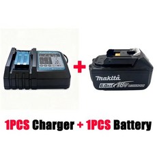 마키타 125mm 무선 원형톱 5000rpm 브러시리스 목공용 톱 45도 절단 조절 18V 배터리용, [10] 1Charger And1Battery