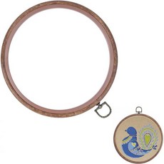 자수 후프 7.9인치 나무 크로스 스티치 및 손바느질 아트 공예용 프레임