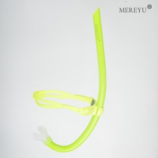 【台灣出貨】游泳呼吸管自由泳訓練水下呼吸器前置中置自由泳游泳專用裝備, 濕式前置呼吸管-果綠黃 6-12歲