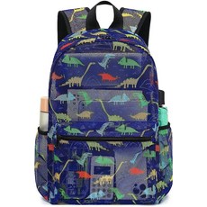 CAMTOP 메시 백팩 아동용 남아 여아 책가방 시스루 유치원 백팩 캐주얼 데이팩 학교 해변 여행 스포츠용 블루 - 공룡 M 데이팩 백팩