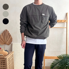 네파 티셔츠 등산복 남성 긴팔 아웃도어 우븐 맨투맨 with 테밍 파우치